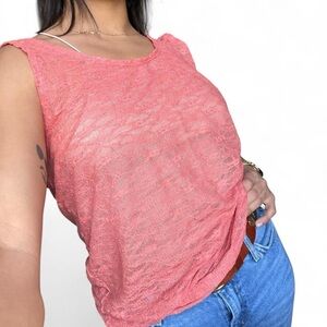 Mudd Coral Sleeveless Women's Top size XL